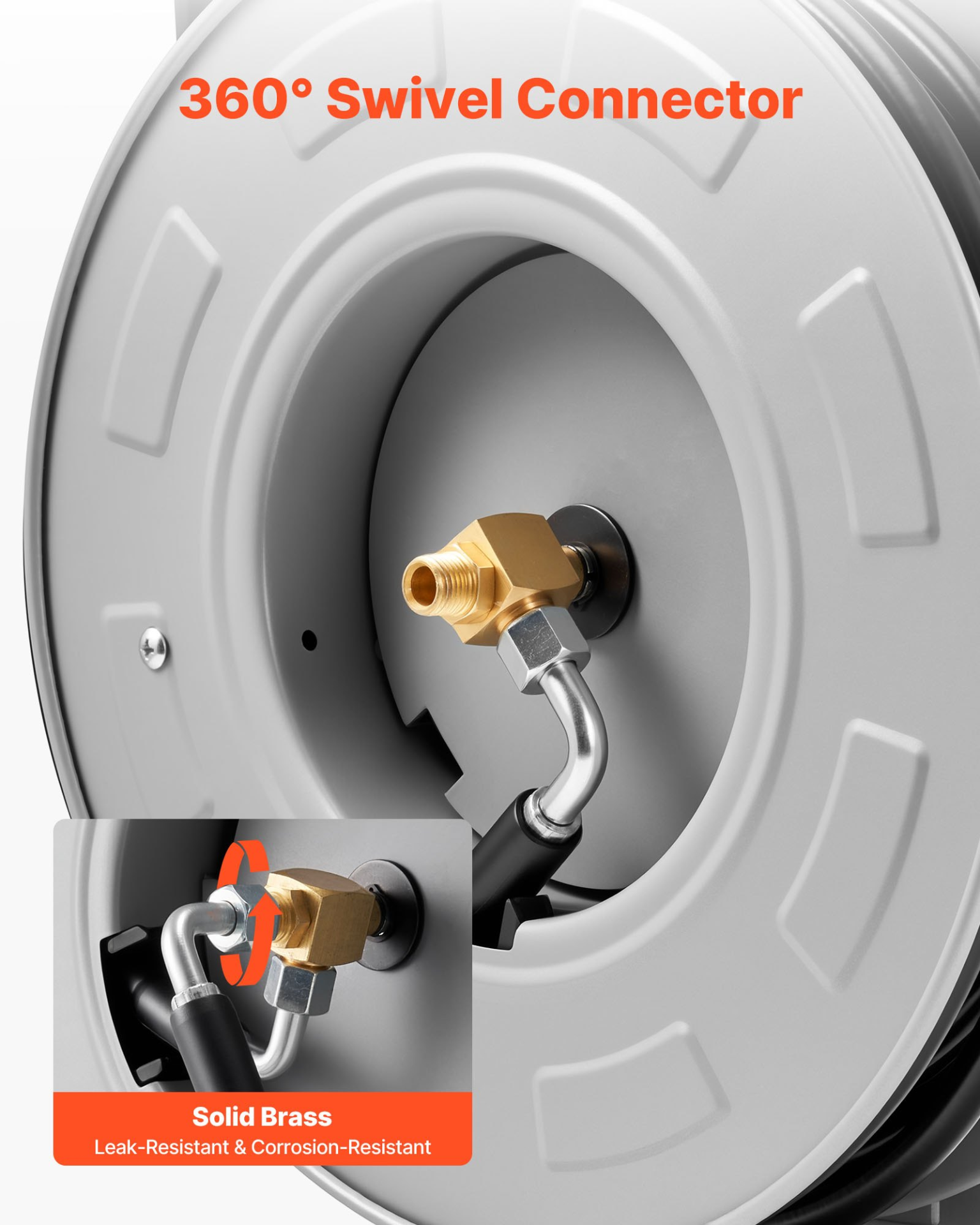 Carrete de manguera para hidrolavadora, de 19 m x 6 mm | VEVOR