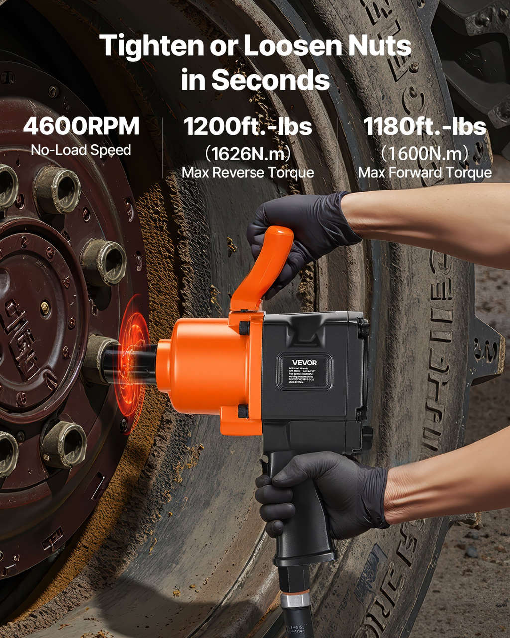 Llave de impacto neumática de 1 pulgada | VEVOR