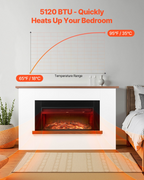 Chimenea eléctrica independiente de 65, 5 pulgadas | VEVOR