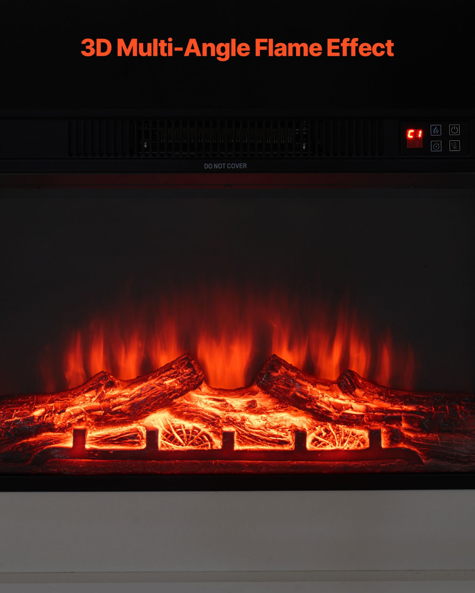 Chimenea eléctrica independiente de 43 pulgadas | VEVOR