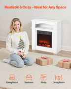 Chimenea eléctrica independiente de 84 cm (33 pulgadas) | VEVOR