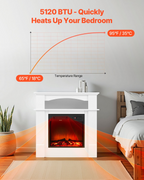 Chimenea eléctrica independiente de 84 cm (33 pulgadas) | VEVOR
