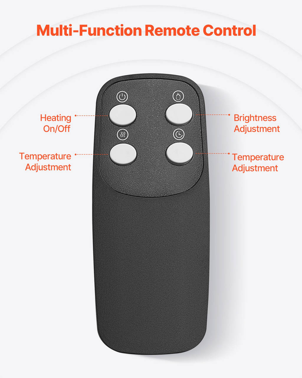 Chimenea eléctrica independiente de 84 cm (33 pulgadas) | VEVOR