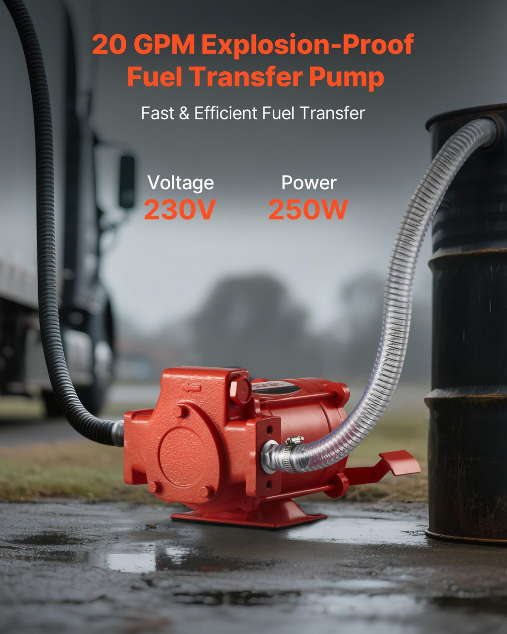 Bomba de transferencia de combustible de 110 V, 20 GPM | VEVOR