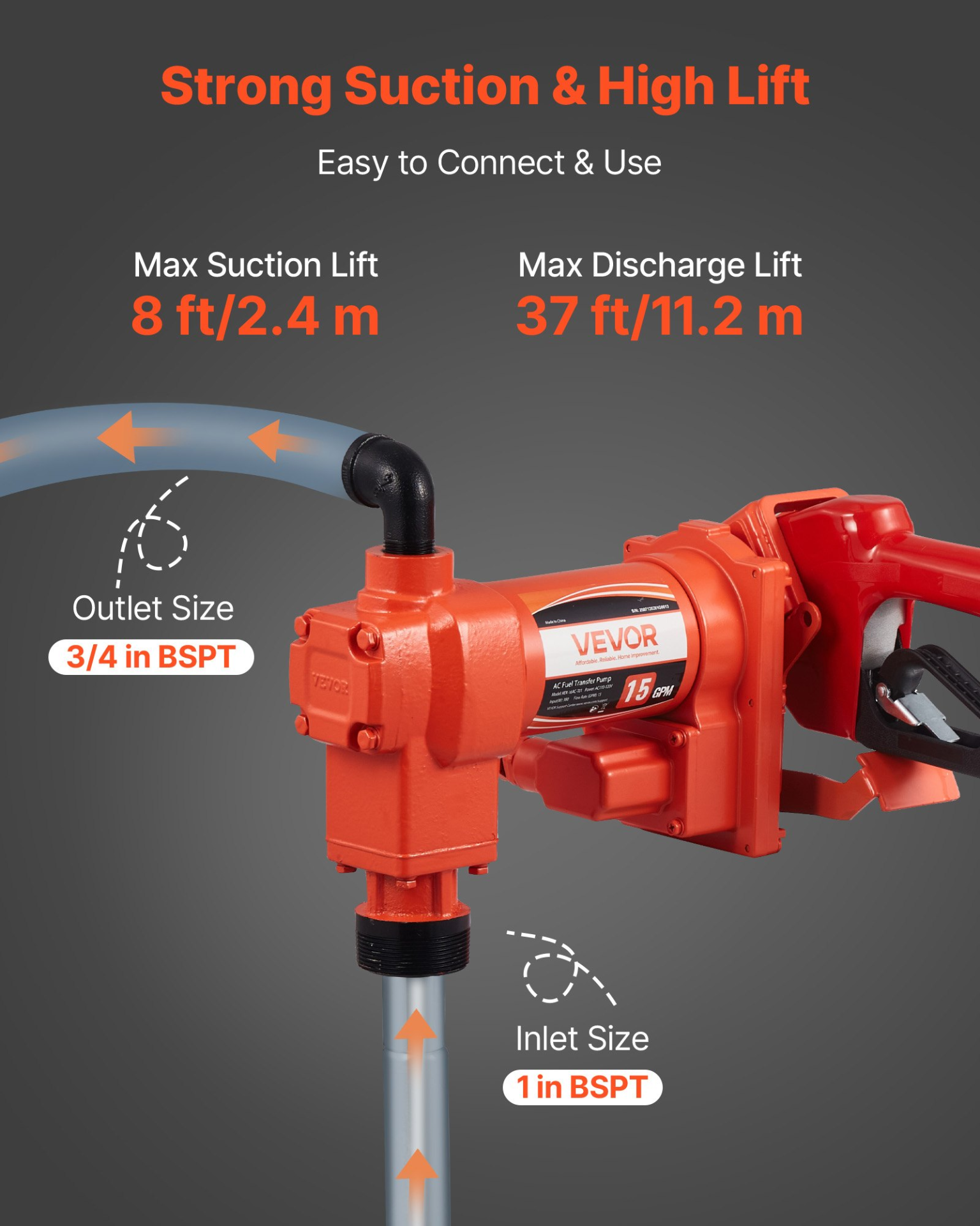 Bomba de transferencia de combustible 110V | VEVOR