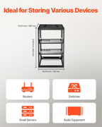 Rack de red de 16U con estructura abierta | VEVOR