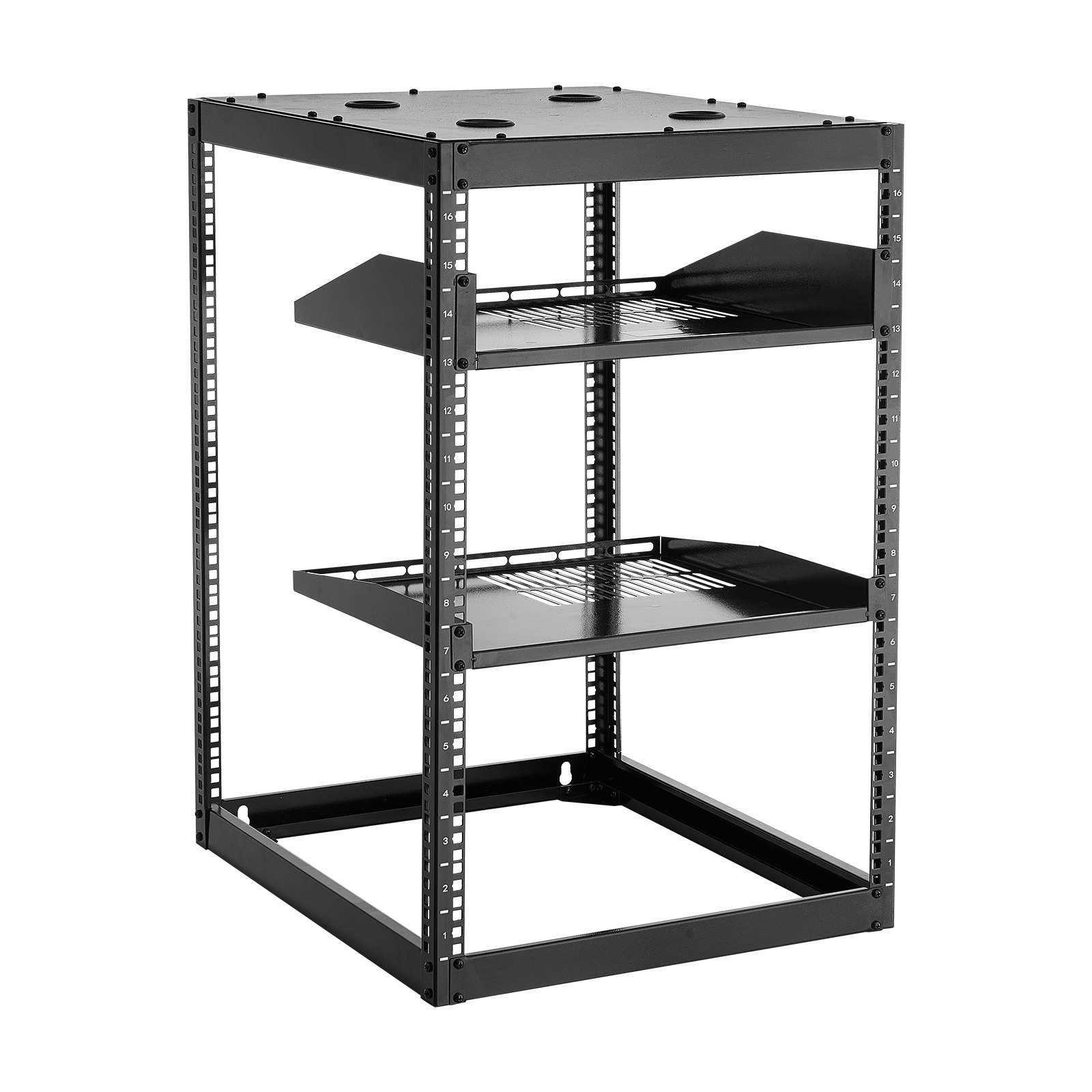 Rack de red de 16U con estructura abierta | VEVOR