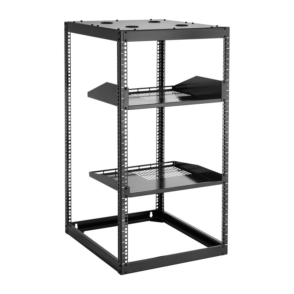 Rack de red de 20U con estructura abierta | VEVOR