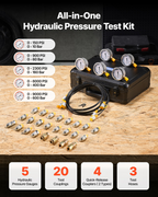 Kit de prueba de presión hidráulica, 9000 PSI | VEVOR