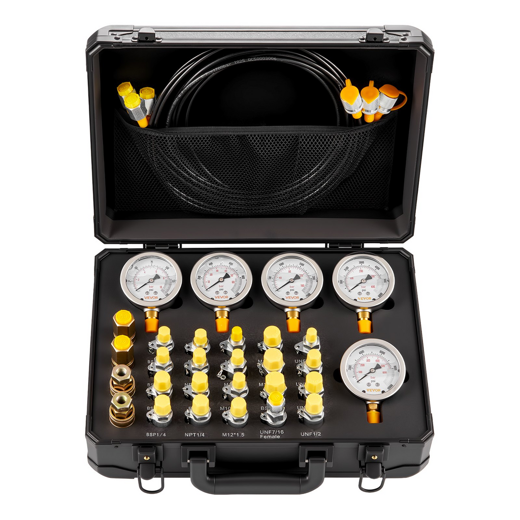 Kit de prueba de presión hidráulica, 9000 PSI | VEVOR
