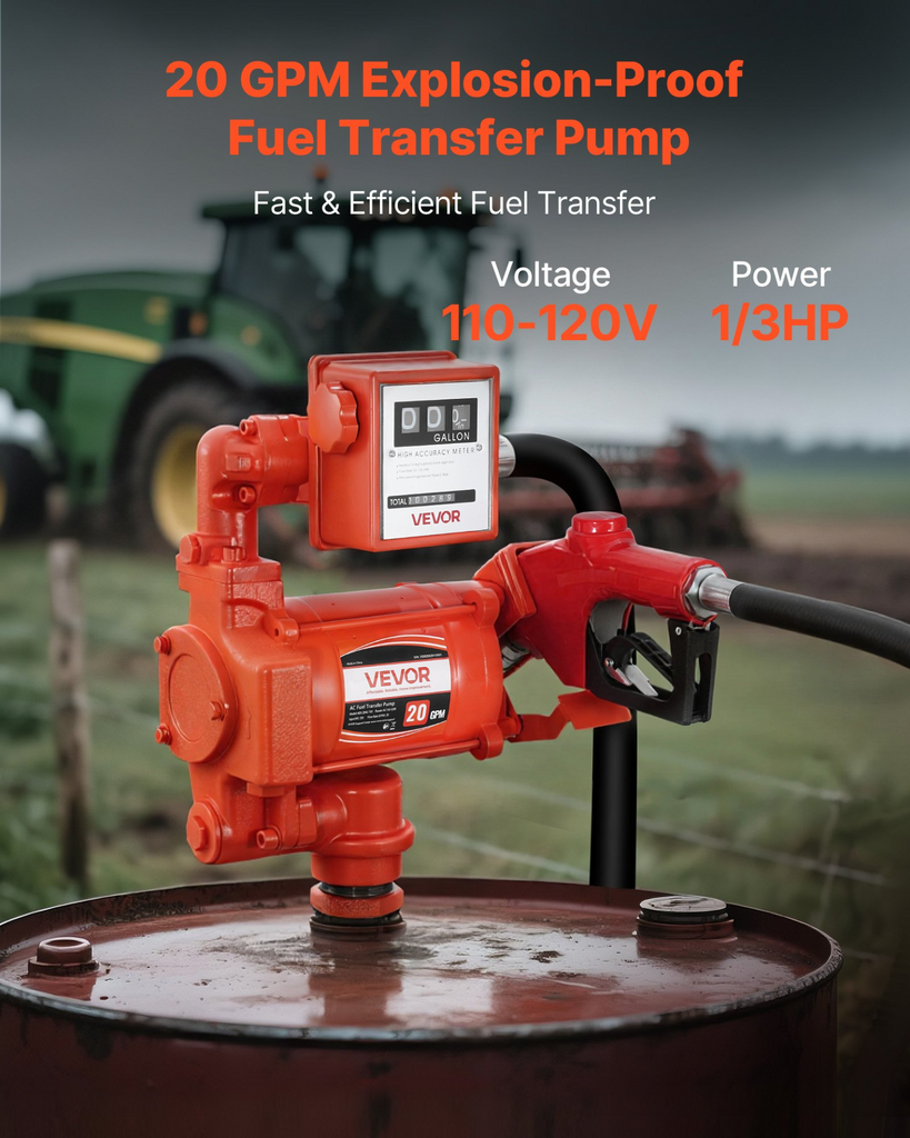 Bomba de transferencia de combustible de 110 V, 76 L