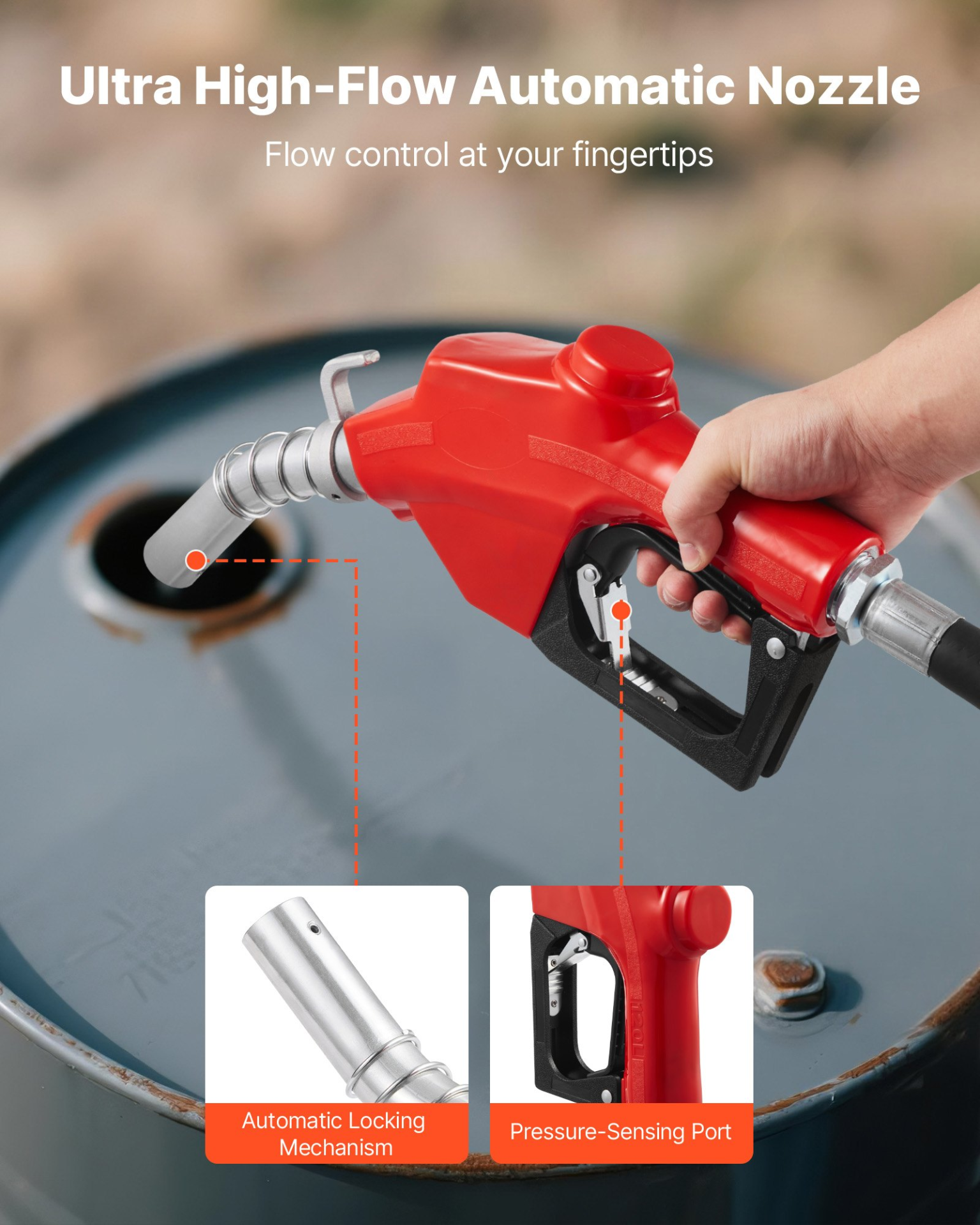 Bomba de transferencia de combustible de 110 V, 76 L | VEVOR