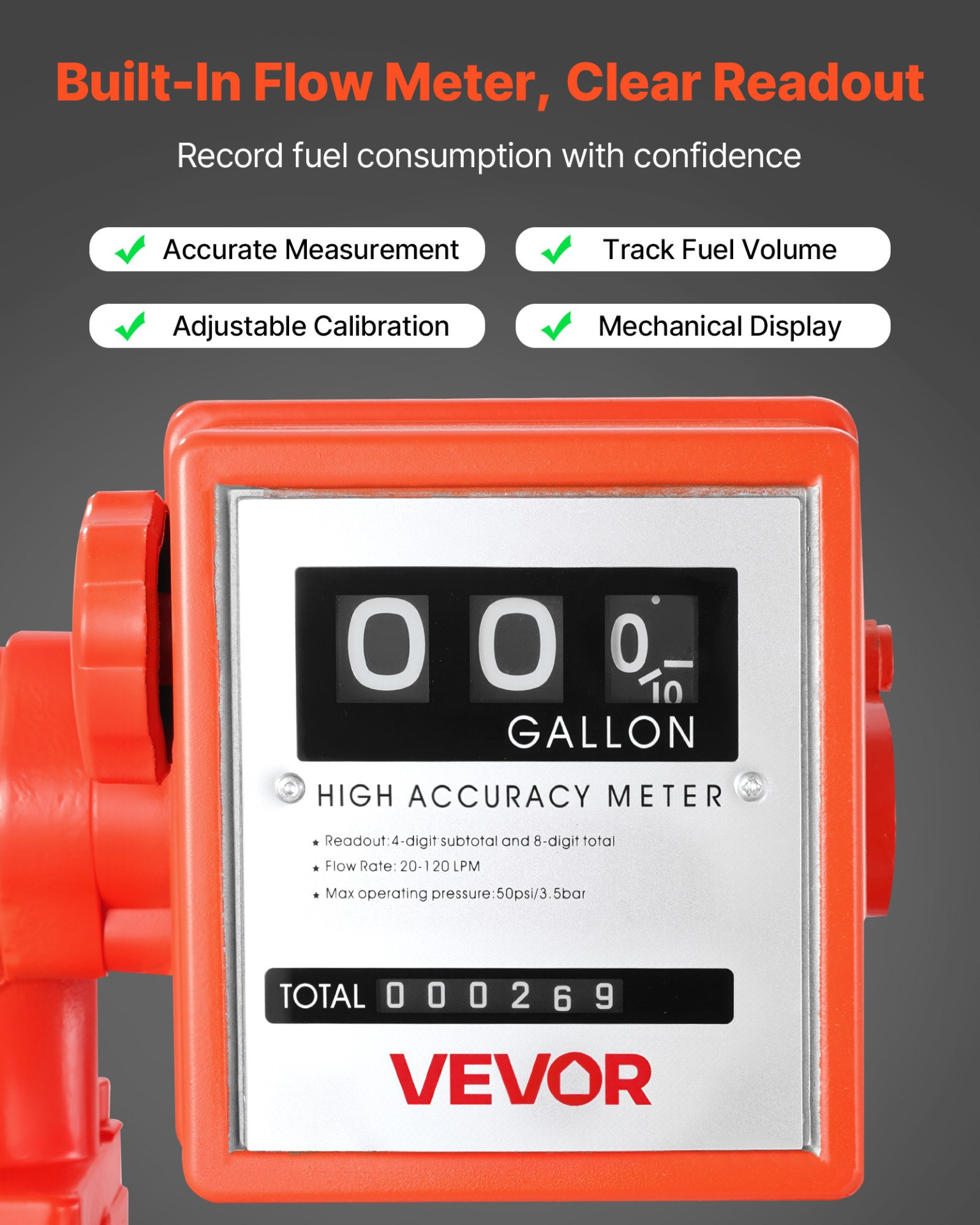 Bomba de transferencia de combustible de 110 V, 76 L | VEVOR