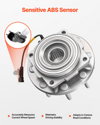 2PCS Conjunto de cojinete y cubo de rueda delantera | VEVOR