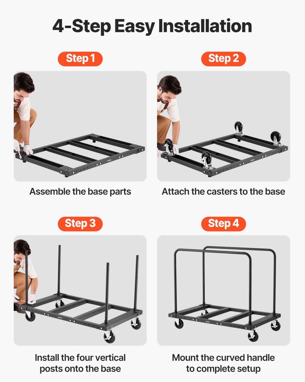 Carretilla para paneles de yeso (capacidad de carga | VEVOR