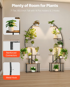 Soporte para plantas de interior con luces de cultivo | VEVOR