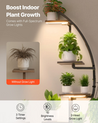 Soporte para plantas de interior con luces de cultivo | VEVOR