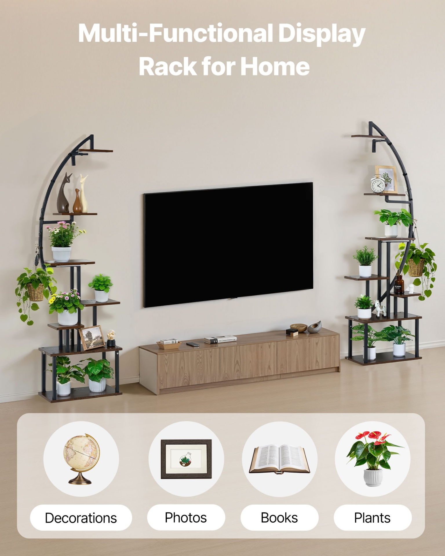 Soporte para plantas de interior con luces de cultivo | VEVOR