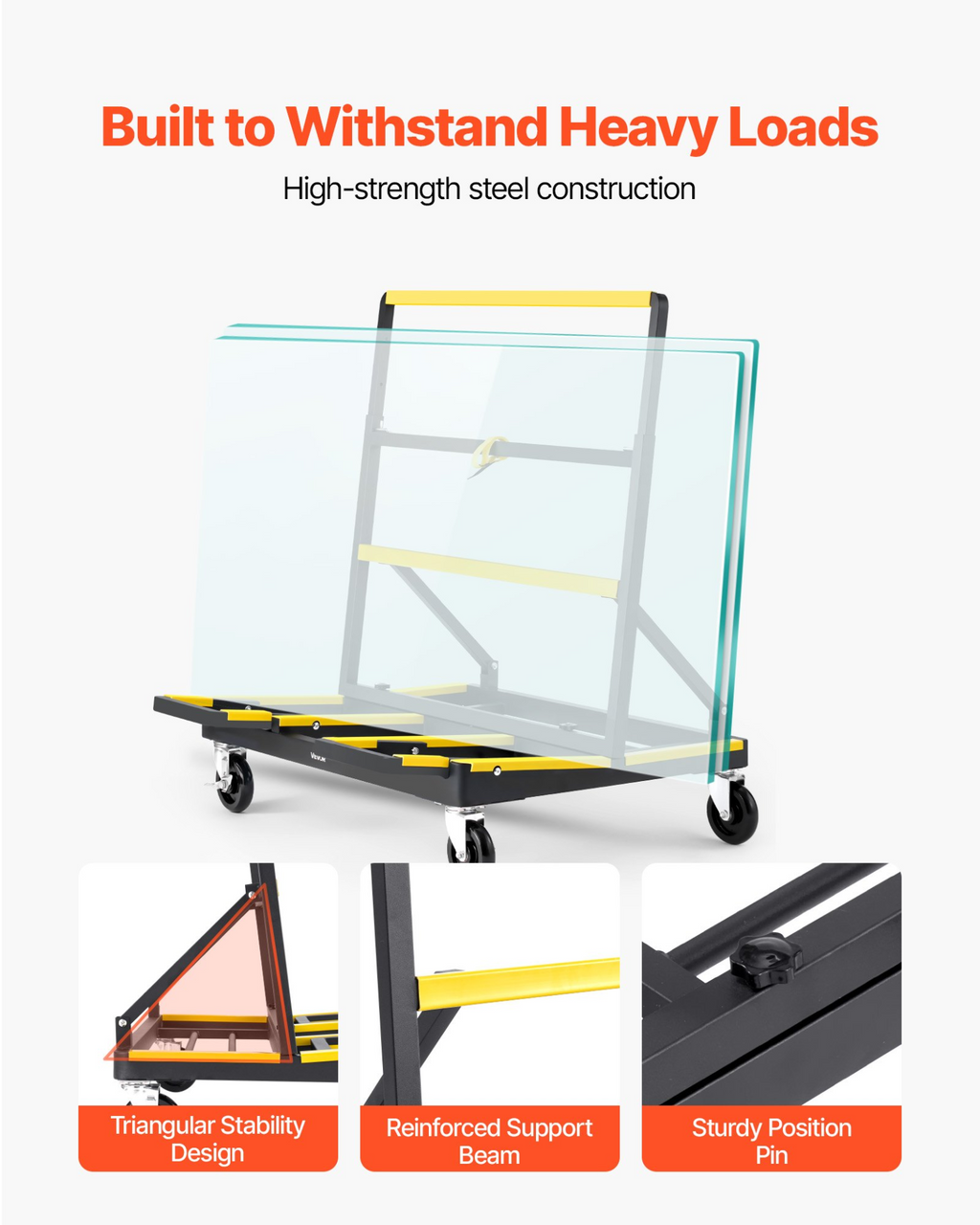 Carro de transporte para paneles de yeso