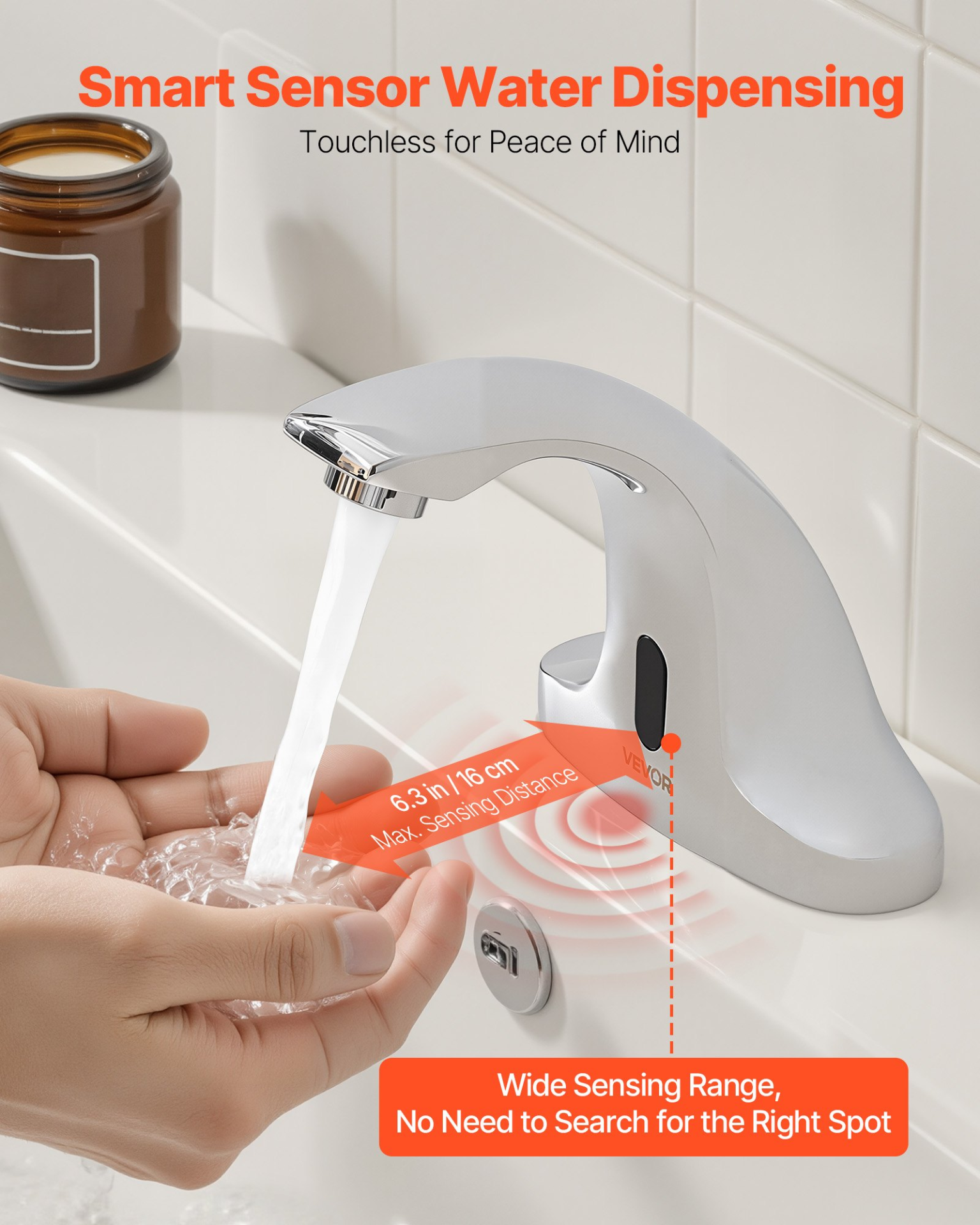 Grifo de lavabo sin contacto | VEVOR